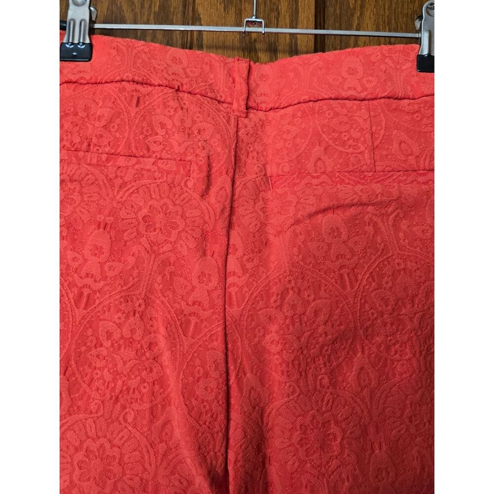 Old Navy Coral Pixie Textured Slim Pants Size 2 Straight Ankle - Picture 6 of 7